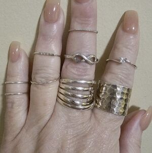 Sterling Silver Ring Bundle (9) Nine
